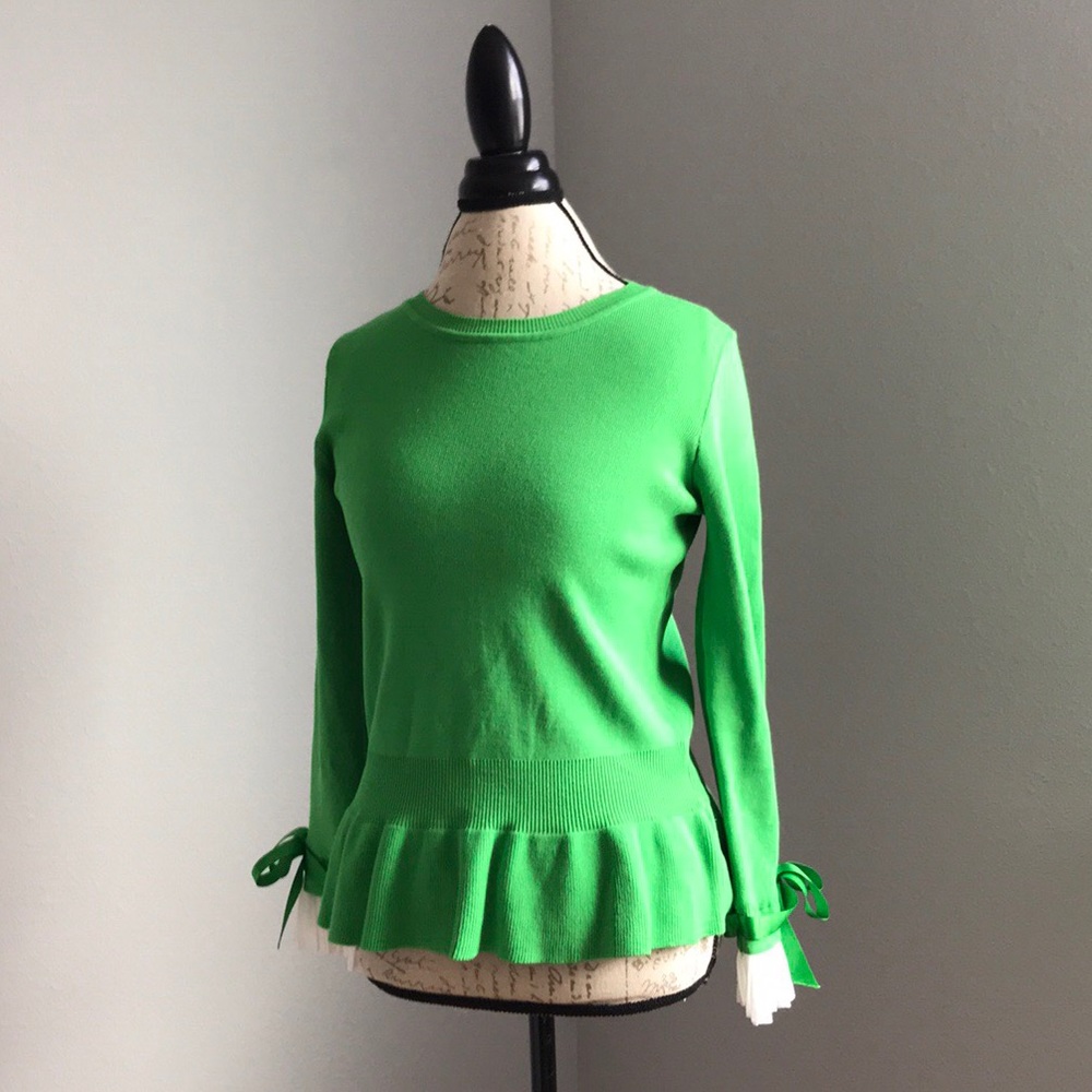 Laetitia Mem Emerald Green Bow Irish Green Top